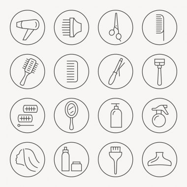 Kuaför Icons Set 