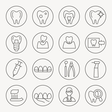 Diş Icons set 