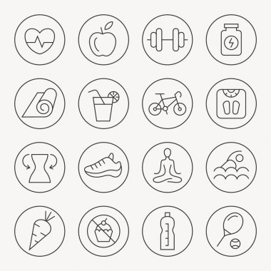Fitness Icons set