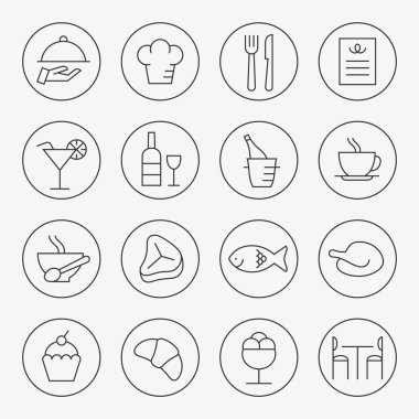 restoran simgeler kümesi