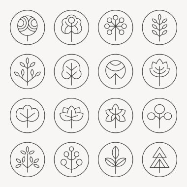 ağaçlar Icons set