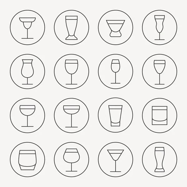 Alcohol icons set — Stockvector