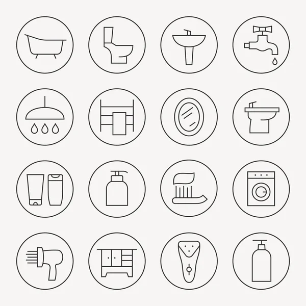 Conjunto de iconos de baño — Archivo Imágenes Vectoriales