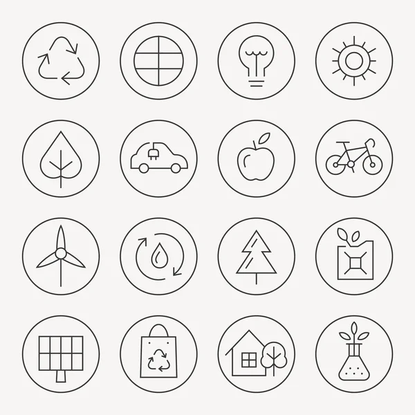 Eco icons set — Stock Vector