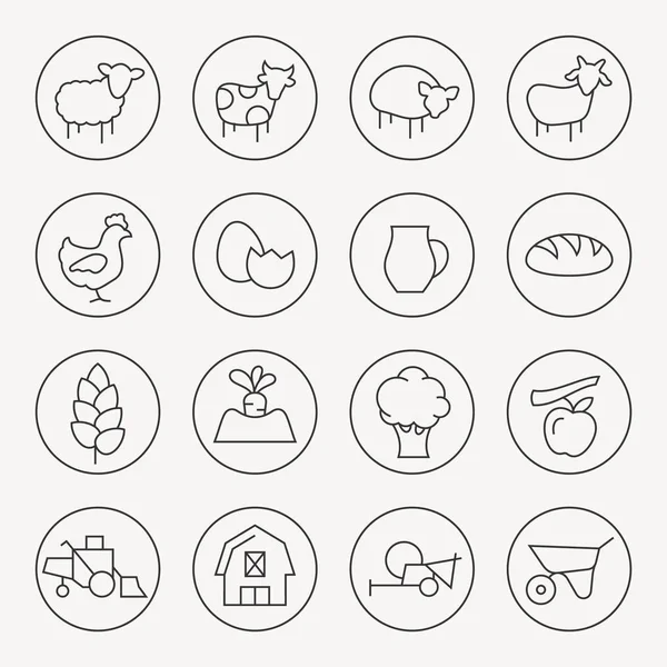 Farm icons set — Stock Vector