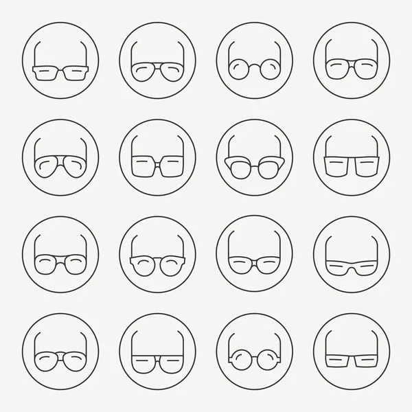 Conjunto de iconos de gafas — Archivo Imágenes Vectoriales