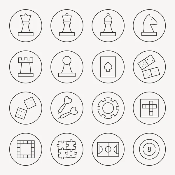 Game icons set — Stock Vector