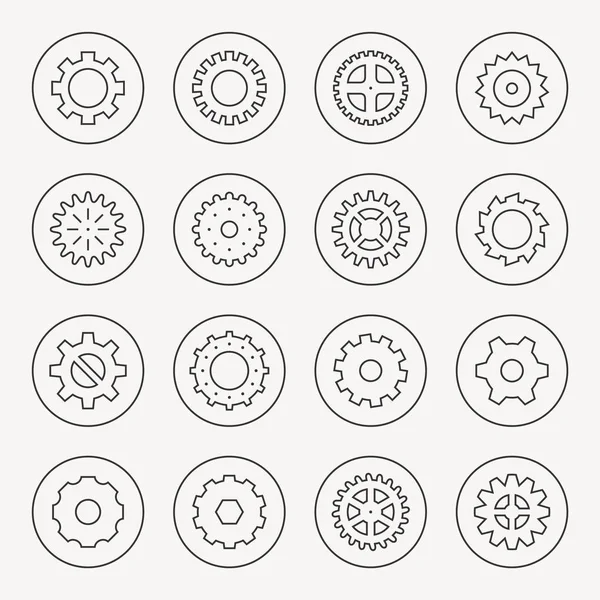 Gear icons set — Stock Vector