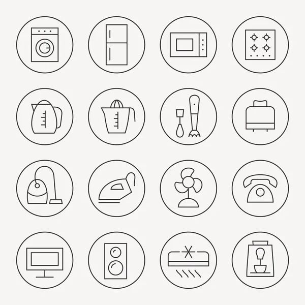 Huishoudelijke icons set — Stockvector
