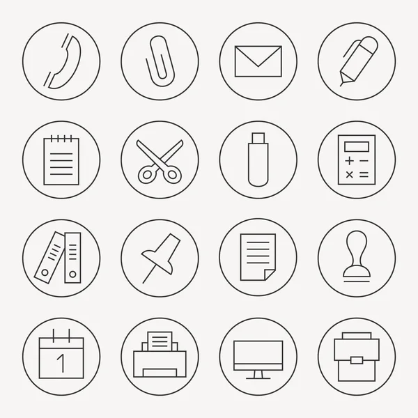 Conjunto de iconos de oficina — Vector de stock