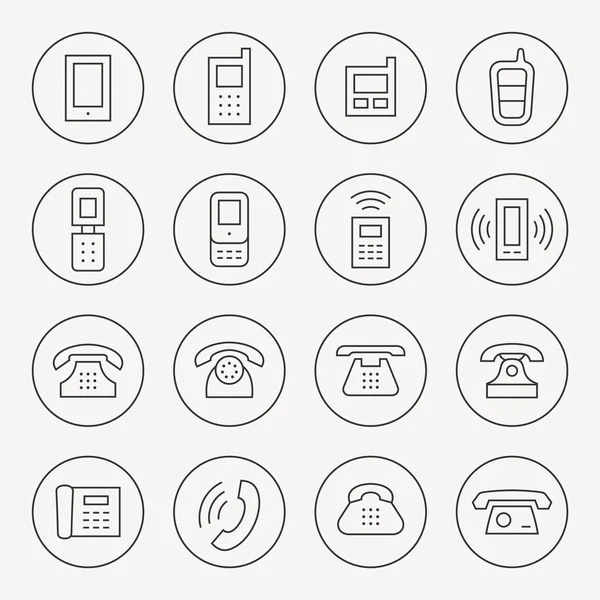 Set di icone del telefono — Vettoriale Stock