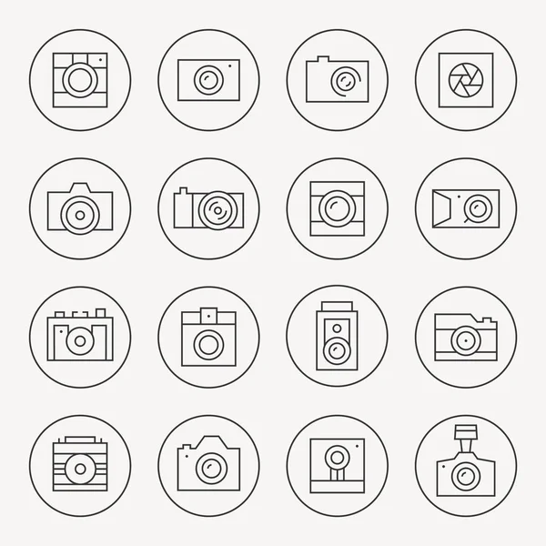 Photo icons set — Stock Vector