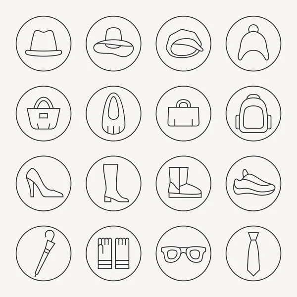 Modieuze accessoires pictogrammen — Stockvector