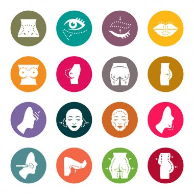 Plastik cerrahi Icon set