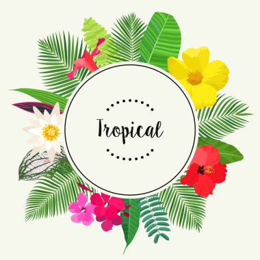 tropikal çiçek tasarım