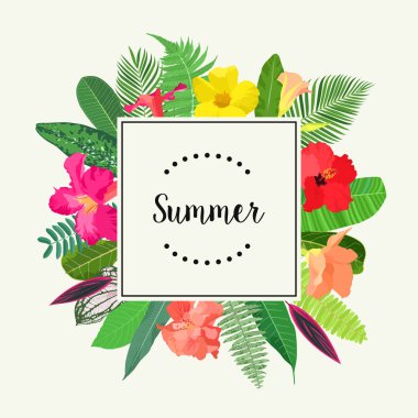 tropikal çiçek tasarım