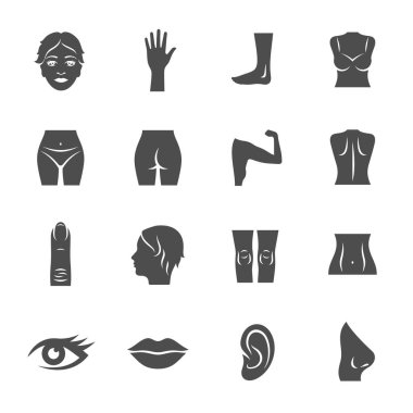 Vücut parçaları Icon set