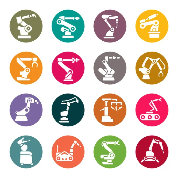 Robots icons set — Stock Vector