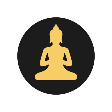 Buda simgesi, basitçe vektör illüstrasyonu   