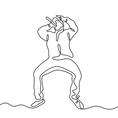 Rapçi çizgisi simgesi, basitçe vektör illüstrasyonu  