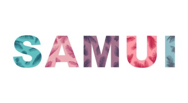 samui harfleri, basitçe vektör çizimi   