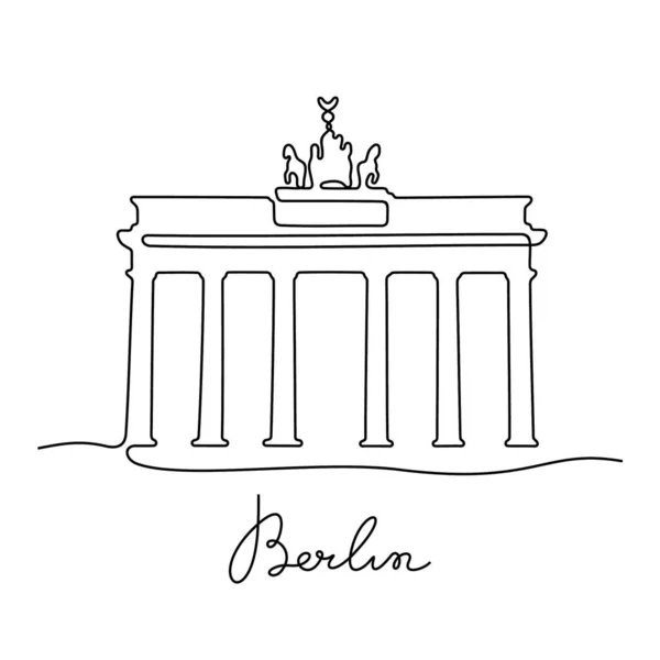 Berlin Line Icon Simply Vector Illustration — Stock Vector