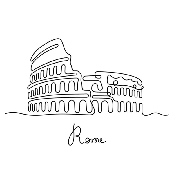 Ikona Linii Koloseum Prostu Ilustracja Wektora — Wektor stockowy