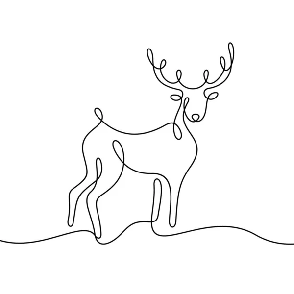 鹿の線のアイコンベクトル図 — ストックベクタ