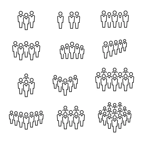 Set People Line Icons Simply Vector Illustration — 스톡 벡터