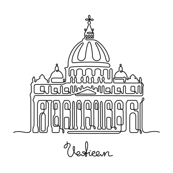 Icono Línea Roma Ilustración Vectorial Simple — Vector de stock