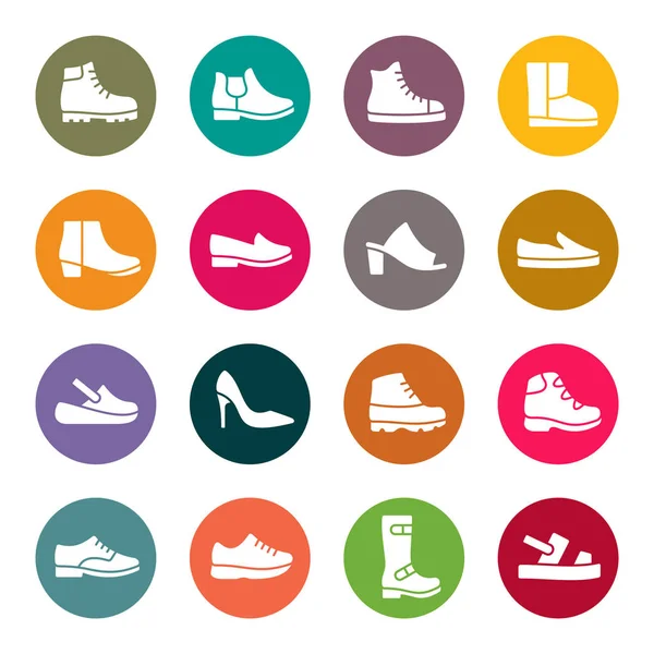 Conjunto Iconos Zapatos Simplemente Vector Ilustración — Archivo Imágenes Vectoriales