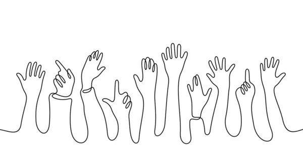 Hands Line Icon Semplicemente Illustrazione Vettoriale — Vettoriale Stock