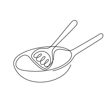 Pan çizgisi simgesi, basitçe vektör illüstrasyonu  