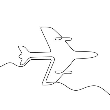 düzlem çizgisi simgesi, basitçe vektör çizimi  