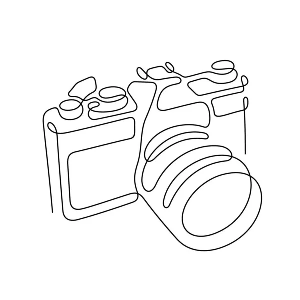 Camera Line Icon Simply Vector Illustration — Stock Vector