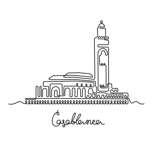 Icône Ligne Maroc Illustration Vectorielle Simple — Image vectorielle