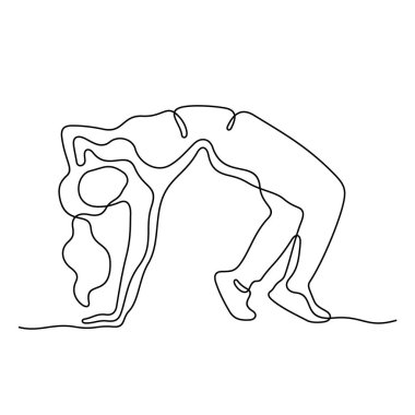 Kadın eğitim çizgisi simgesi, basitçe vektör illüstrasyonu  