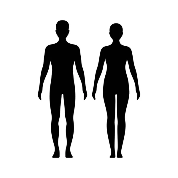 男人和女人线条图标 简单的矢量插图 — 图库矢量图片