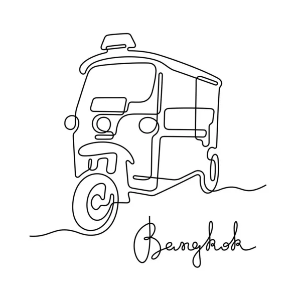 Ícone Linha Bangkok Simplesmente Ilustração Vetorial — Vetor de Stock