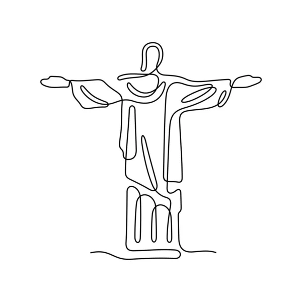 Ikona Linii Chrystusa Prostu Wektor Ilustracji — Wektor stockowy