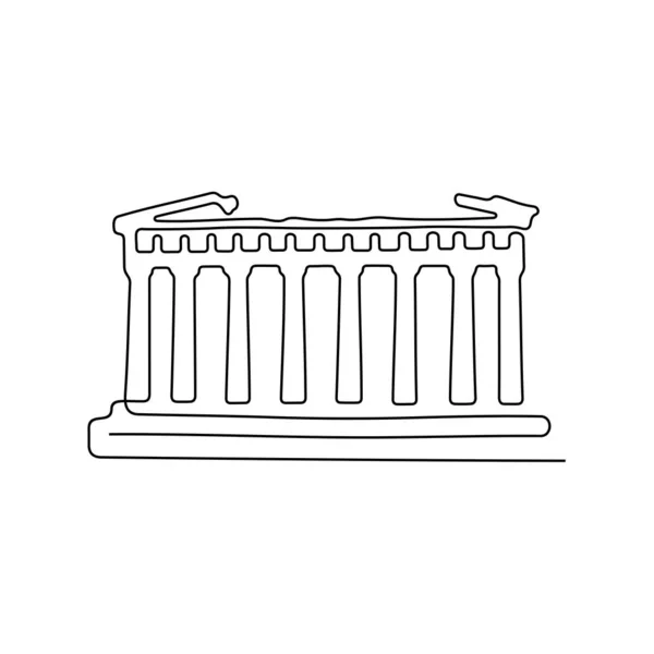 Icona Della Linea Atene Semplicemente Illustrazione Vettoriale — Vettoriale Stock