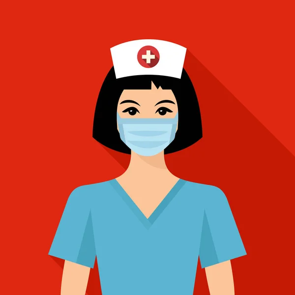 Nurse Avatar Character Icon Vector Illustration — Stock Vector