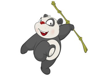 panda çizilmiş karakter