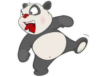 panda çizilmiş karakter