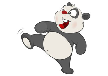 panda çizilmiş karakter