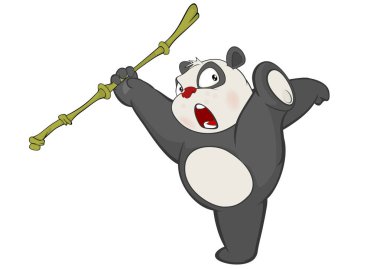 panda çizilmiş karakter