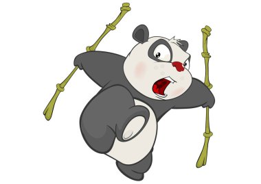 panda çizilmiş karakter