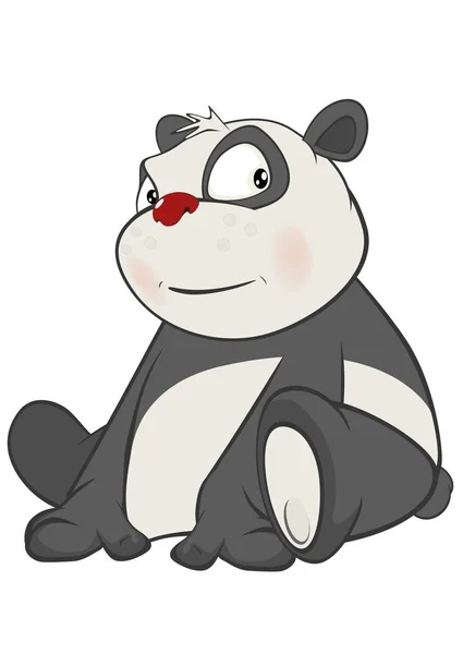 Handgetekende panda karakter — Stockvector