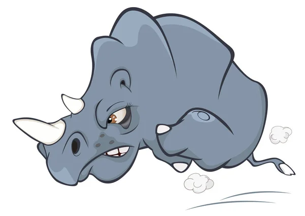 Kézzel rajzolt rhino karakter — Stock Vector
