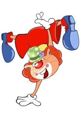 Karikatür kedi Palyaço Kostüm